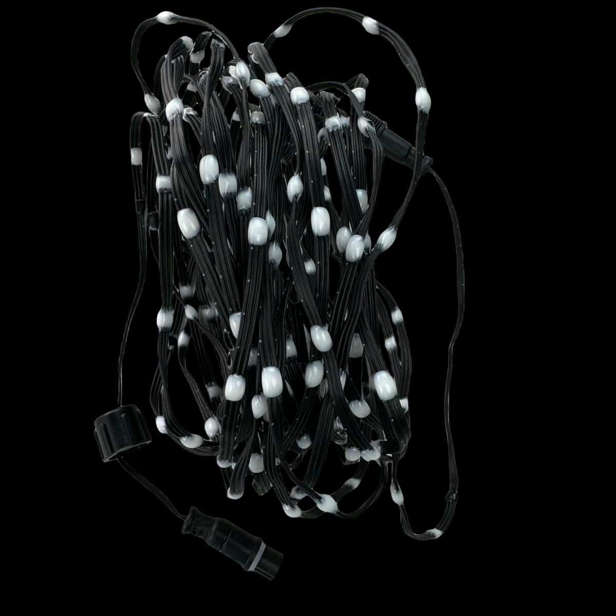 DC5V 12V 20AWG Black Wire Milky Lenses 5cm/10cm Pitch 50ct/100ct/200ct Seed LED Pixel String Light WS2811 RGB Addressable IP67