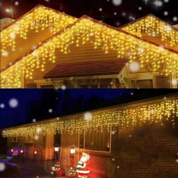 Christmas Decoration 2024/2025 icicle Led Curtain Lights for Outdoor Droop 0.4/0.5/0.6M Christmas Lights for home New Year 2025