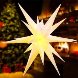 35/45/58CM Christmas Moravian Star Light Moravian Tree Top 3D LED Hanging Star Lantern Fairy Light For Holiday Wedding Decor