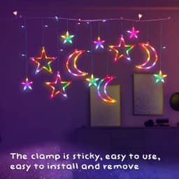 3.5M LED Curtain String Lights Fairy Decoration Holiday Garland Moon Star Lamp for Home Garden Christmas Party New Year Wedding
