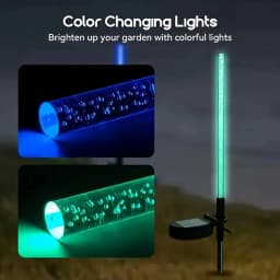 Solar Garden Lawn Light 1/2Pcs Waterproof Outdoor Solar Lamp RGB Bubble Stick Light For Yard Camping Party Holiday Decorative