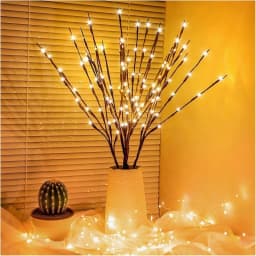 LED Christmas Tree Branch Lights Battery Operated Bendable Twig Branch Lights For Home Indoor Vase Holiday Festival Decoration