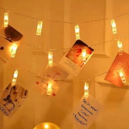 Big Photo Clip String Lights 10/20/40/80Led Fairy Lights For Hanging Pictures Cards Light Clips Graduation Party Wedding Decor