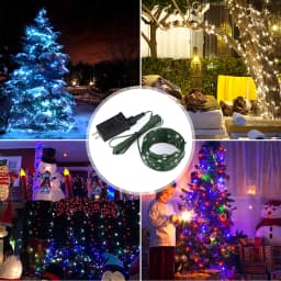 Outdoor LED Christmas Lights Green Wire Leather 24V Fairy Lights String Waterproof Garden Party Wedding Garland Decor New Year Q