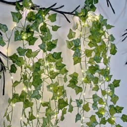 200cM20LED Green Leaf Fake Plants String Light Battery Powered Waterproof Fairy String Light for Wall House ChristmasDecorations