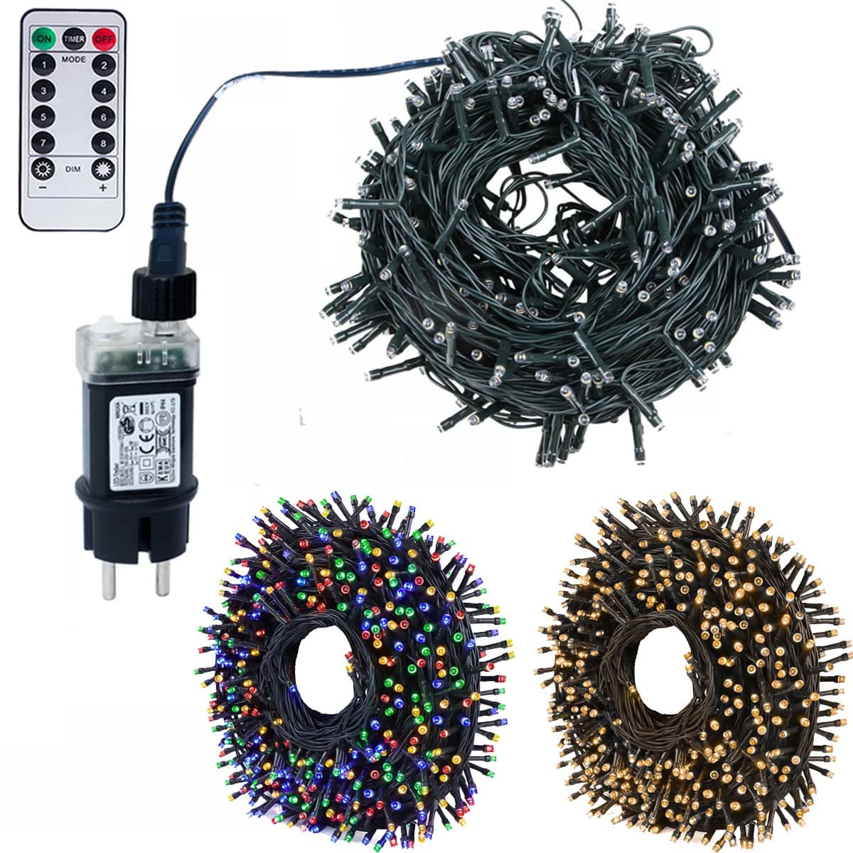 10M-100M Fairy Lights LED String Garland Christmas Light Waterproof Outdoor Indoor For Tree Street Wedding Party 2024 Decoration