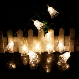 Led Christmas Lights Mini Bells Garland 1.5m 3m 6m Fairy String Lights Battery Operated Christmas Party Tree Decoration For Home