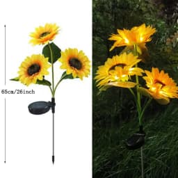 Sunflower Solar Lights Outdoor with 3LED/1LED Sunflower Yellow Flower Lights for Home Yard Villa Lawn Garden Pathway Decoration