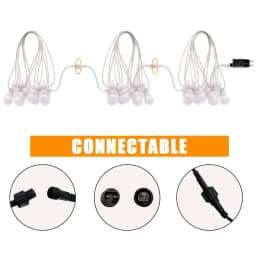 23Meters White Wire LED Garlands Outdoor G50 Bulbs Wedding Fairy Lights For Outdoor Festoon Christmas Garden Holiday Decorative