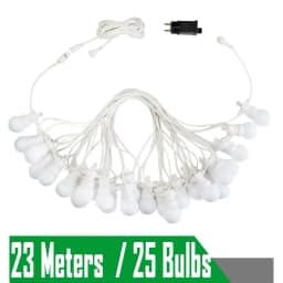 23Meters White Wire LED Garlands Outdoor G50 Bulbs Wedding Fairy Lights For Outdoor Festoon Christmas Garden Holiday Decorative