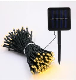 Outdoor Solar Garden Lights Warm White Purple LED Strip String Fairy Lights Solar Lamp Waterproof Garland Decor for Patio Yard