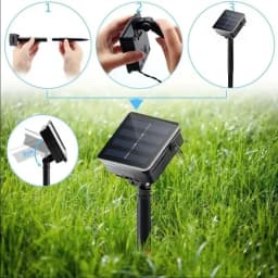 Outdoor Solar Garden Lights Warm White Purple LED Strip String Fairy Lights Solar Lamp Waterproof Garland Decor for Patio Yard