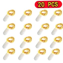 20Packs LED Fairy Lights 2M Battery Copper Wire String Lights for Wedding Party Home Decor