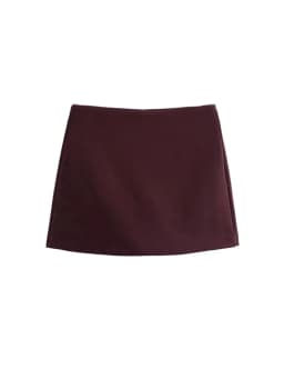High Waist Solid Skort for Women Fashion Side Zipper Female Shorts Skirts Mujer