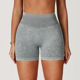 Fashionable Sexy Seamless Sand-Washed Yoga Shorts High-Waisted Hip-Lifting Shorts Tight Running Sports Fitness Yoga Pants Women