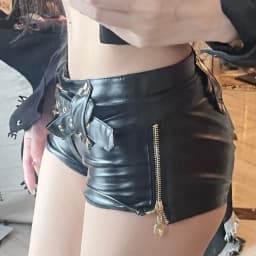 Versatile Pu Leather Belt Ultra Shorts Boots Spice Girl Y2k Low Waist Short Pants Sexy Vintage Dressing Shorts Women's