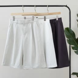 Women's Old Money style white straight Bermuda Shorts Mid-length Pants
