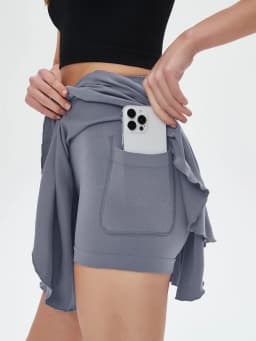 Women's High Waisted Tennis Mini Skirt Tennis Yoga Golf Sports Belt Safety Pants Pocket Comfortable and Breathable Sports Skirt