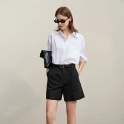 Amii Women's Shorts 2026 Autumn New Versatile Commuter Cotton Shorts Jacquard Casual Basic Women's Loose Wide-leg Pants 12641111