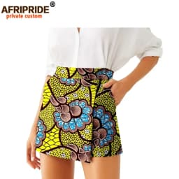 2026 Summer Women Shorts Skirts Fashion Loose High Waist Shorts Ankara Casual Short Culotte African Print Clothes Wax A2021007