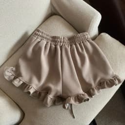 Extra size spice girls wooden ear edge sweet spicy shorts female summer fat sister everything temperament ballet style pants