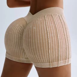 Women Gym Sand Wash Shorts V Back Biker Scrunch Sports Thread Pants Yoga Fitness Workout Training High Waist Tights Sportswear