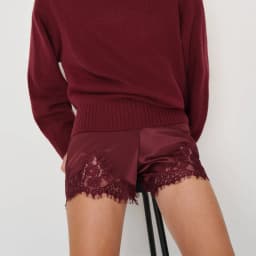 hirigin Women Satin Silk Lace Trim Shorts Silky Low Rise Boxer Shorts Y2k Teen Girls Cute Y2K Coquette Lounge Slip Bottoms