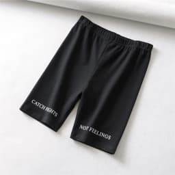 Summer Biker Shorts 2026 Women Elastic Waist Skinny Fitness Korean Casual Sexy Letter Print Black Shorts Pantalones Black