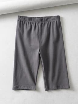 sexy women high waist elastic pure color slim Knee-Length biker shorts female