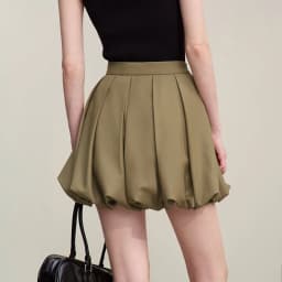 Amii Women's Shorts 2026 Autumn New Pleated Strap Paper Bag Waist Casual Shorts Women's Solid Color Versatile Pants 12641037