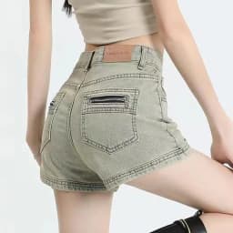 Summer Denim Shorts for Women High Waisted Stretch Jeans Shorts Sexy A-line Fashion Hip Hop Wide Leg Pants Vintage Colors S-2XL