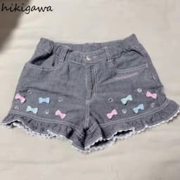 Cute Denim Shorts Women Japanese New Bottoms 2025 Bow Diamond Sweet Y2k Shorts Casual Fashion Summer Pantalones Cortos De Mujer
