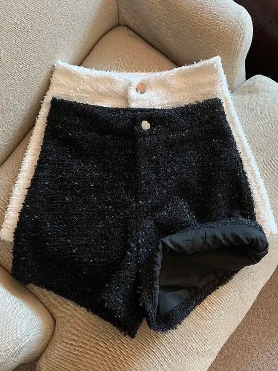 Fashionable Woolen Miniature High Waist Wide Leg Pants Women's Autumn Winter New Style Casual Outerwear Bootcut Trousers