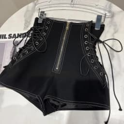 DEAT Women's Fashion High Waist Zipper Design Shorts Trendy Casual A-line Side Straps Short Pants Female Spring New 11A02658
