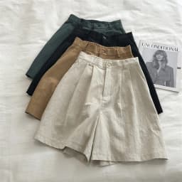 Limiguyue Breathable Cotton Linen Shorts Japanese Retro High Waist Wide Leg Bermuda Shorts Suit Casual Summer Woman Loose J200