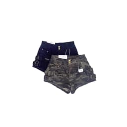 American High Street Camo Cargo Denim Shorts Women High Waist Hip Lifting Fashion Casual Hot Pants