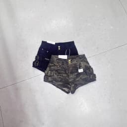 American High Street Camo Cargo Denim Shorts Women High Waist Hip Lifting Fashion Casual Hot Pants