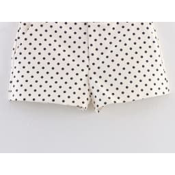 YENKYE 2025 Vintage Polka Dot Shorts Women Mid-rise Casual Summer Short Pants Pantalones Cortos