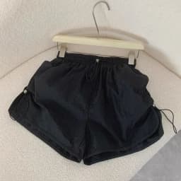 Y2K Drawstring Cargo Shorts Women Summer High Waist Loose Quick Drying Sports Shorts Female Solid Wide Leg Casual Short Pants