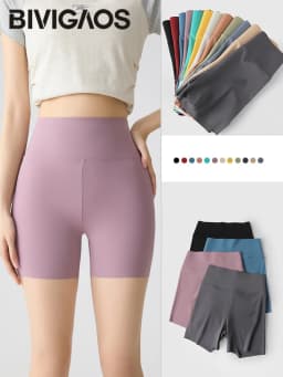 BIVIGAOS Summer Multicolor High Waist Sharkskin Mini Shorts Women Sexy Tight Casual Hot Shorts Thin Sport Fitness Biker Shorts