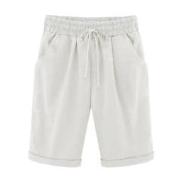 Women Cotton Shorts Casual High Waist Pocket Harem Pant Summer Cool Thin Beachwear Fashion Breathable Female Clothing