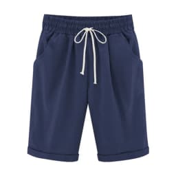 Women Cotton Shorts Casual High Waist Pocket Harem Pant Summer Cool Thin Beachwear Fashion Breathable Female Clothing