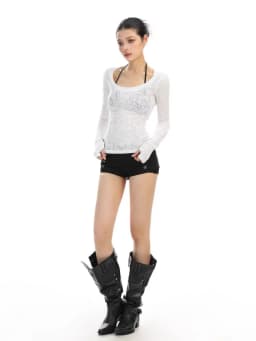 Y2K High Street Double Row Button Shorts Women Summer Design Slim Fit Slimming Low Waist Hip Hugging Hot Pants