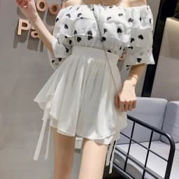 Summer Korean Style Wide Female Short Pants Aesthetic Elegant New In Design XL Baggy Casual Women's Elastic Waist Chiffon Shorts