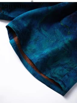TAJIYANE 100% Natural Mulberry Silk Shorts Woman Summer Baggy Short Fashion Casual blue Short Pants Women Clothing 2025 шорты