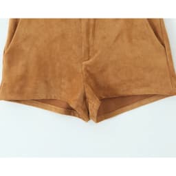 YENKYE Retro Brown Faux Suede Shorts Women High Waist Casual Short Pants