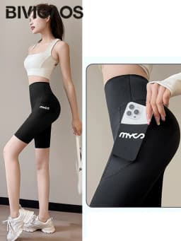 Summer New Side Pocket Shark Shorts Women Biker Shorts High Waist Seamless Sports Running Cycling Shorts Fitness Short Leggings