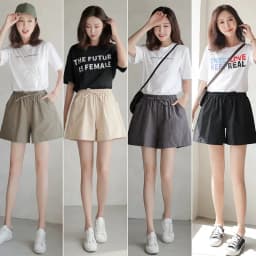 Casual Linen Shorts Women Gym Workout Shorts Cotton Short High Waisted Plus Size Ladies Short Femme Women Shorts Sport Femme