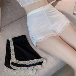 Lace Safety Pants Women's Summer Thin Shorts Women Home Casual Hot Pants Solid Color Fashion Outdoor Ice Silk Bottoming Pants