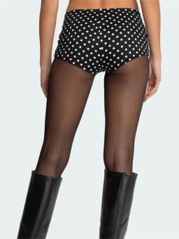 Women Dot Print Shorts Low Rise Bodycon Mini Shorts Summer Sexy Casual Short Pants Streetwear